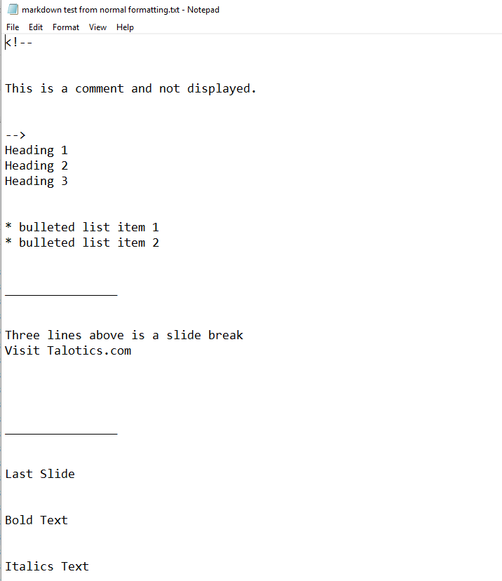 Google markdown Google markdown